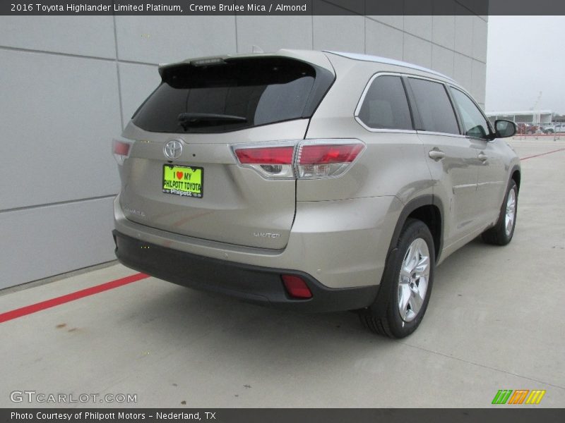 Creme Brulee Mica / Almond 2016 Toyota Highlander Limited Platinum