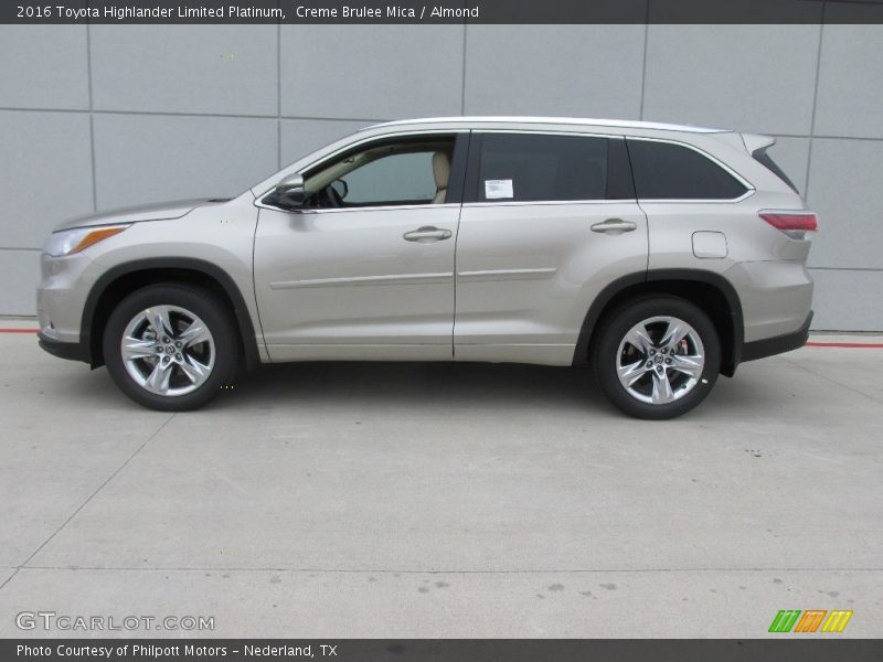 Creme Brulee Mica / Almond 2016 Toyota Highlander Limited Platinum