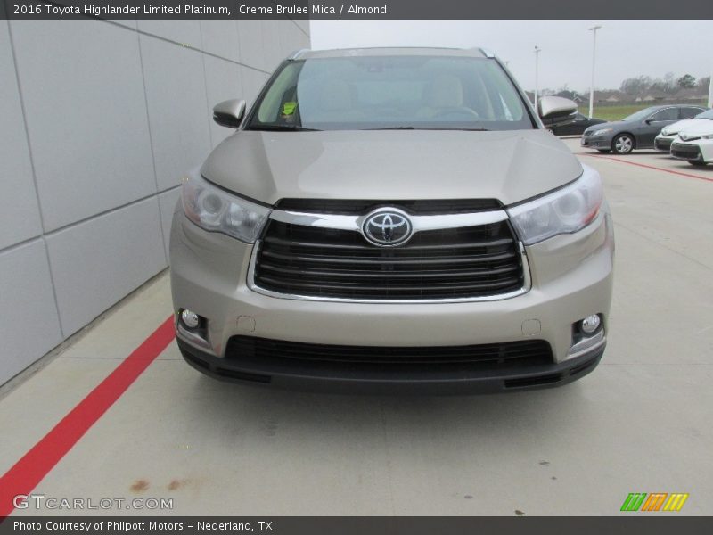 Creme Brulee Mica / Almond 2016 Toyota Highlander Limited Platinum