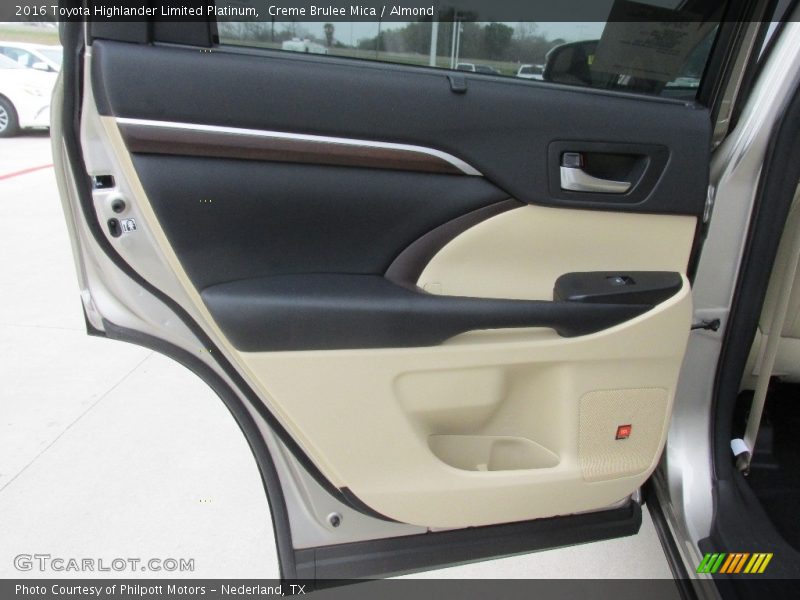 Creme Brulee Mica / Almond 2016 Toyota Highlander Limited Platinum