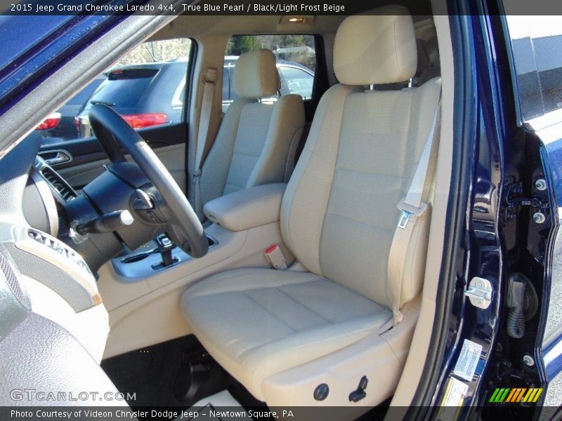 True Blue Pearl / Black/Light Frost Beige 2015 Jeep Grand Cherokee Laredo 4x4