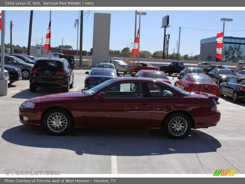 Baroque Red Metallic / Ivory 1999 Lexus SC 400