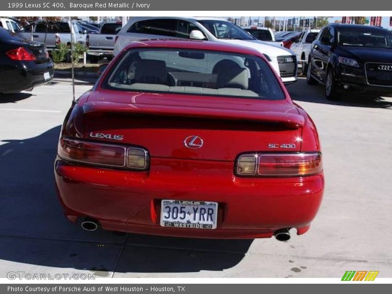 Baroque Red Metallic / Ivory 1999 Lexus SC 400