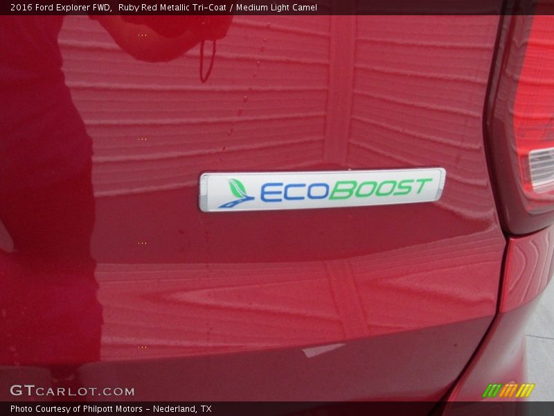 Ruby Red Metallic Tri-Coat / Medium Light Camel 2016 Ford Explorer FWD