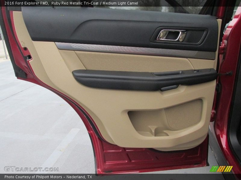 Ruby Red Metallic Tri-Coat / Medium Light Camel 2016 Ford Explorer FWD