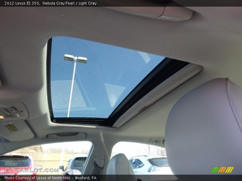 Nebula Gray Pearl / Light Gray 2012 Lexus ES 350