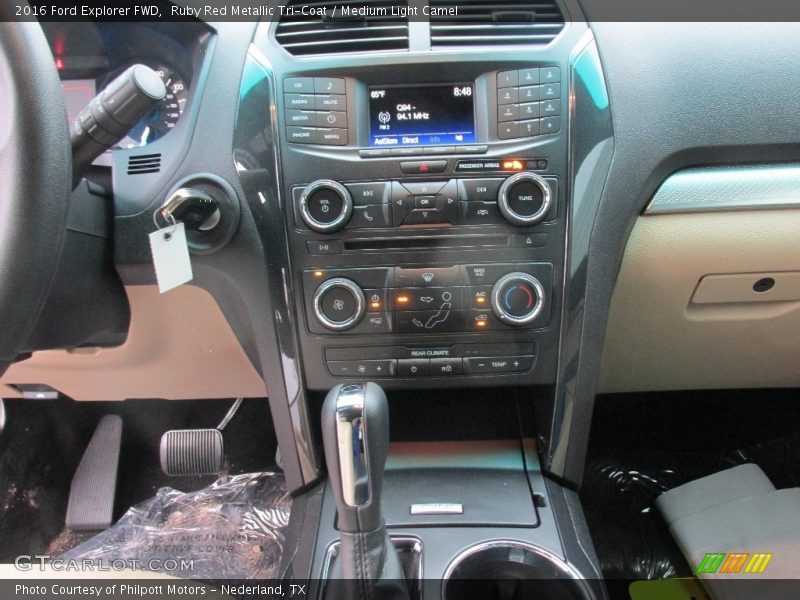 Ruby Red Metallic Tri-Coat / Medium Light Camel 2016 Ford Explorer FWD