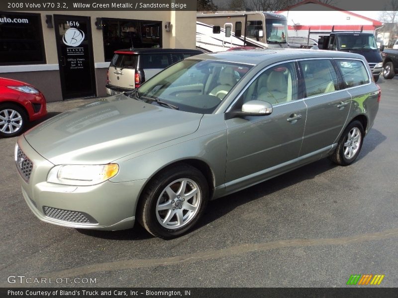 Willow Green Metallic / Sandstone Beige 2008 Volvo V70 3.2