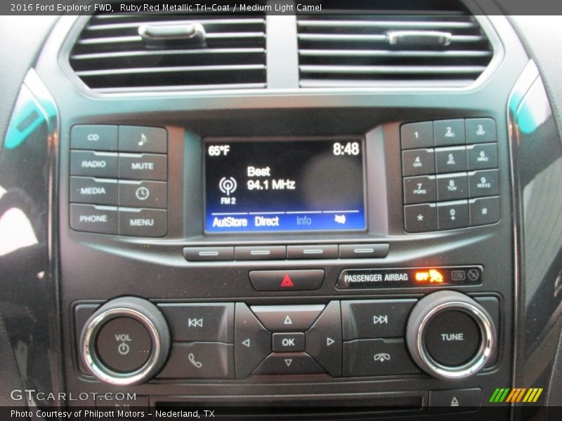 Ruby Red Metallic Tri-Coat / Medium Light Camel 2016 Ford Explorer FWD
