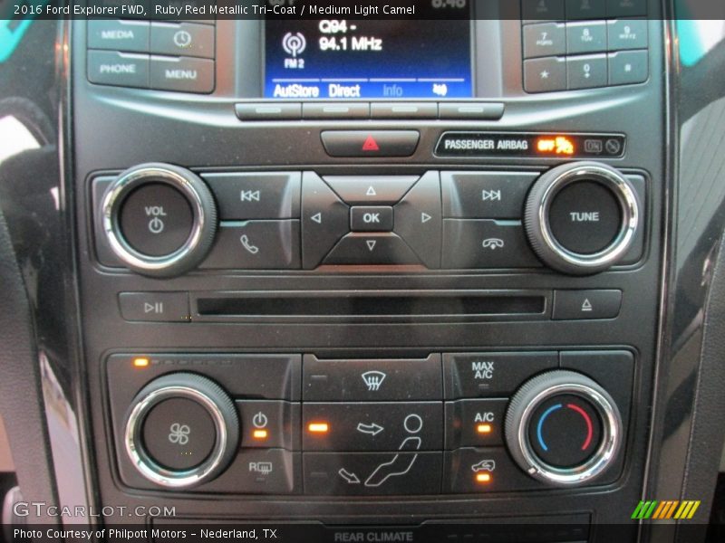 Ruby Red Metallic Tri-Coat / Medium Light Camel 2016 Ford Explorer FWD