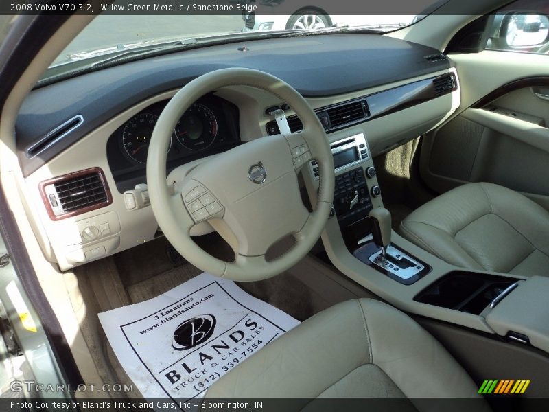 Willow Green Metallic / Sandstone Beige 2008 Volvo V70 3.2