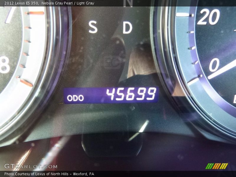 Nebula Gray Pearl / Light Gray 2012 Lexus ES 350