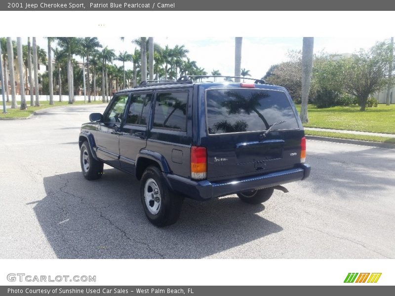 Patriot Blue Pearlcoat / Camel 2001 Jeep Cherokee Sport