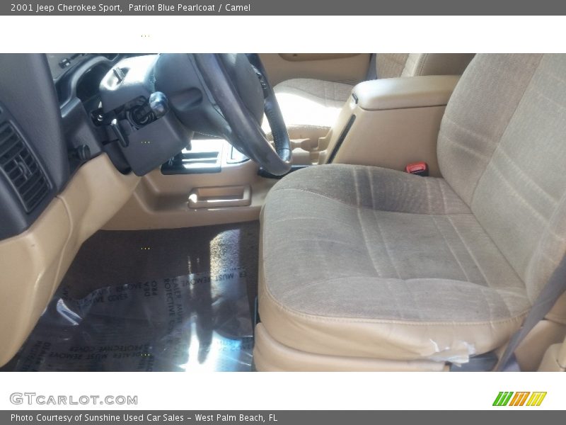 Patriot Blue Pearlcoat / Camel 2001 Jeep Cherokee Sport