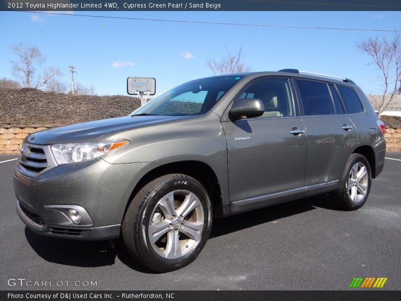 Cypress Green Pearl / Sand Beige 2012 Toyota Highlander Limited 4WD