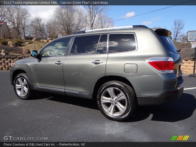 Cypress Green Pearl / Sand Beige 2012 Toyota Highlander Limited 4WD