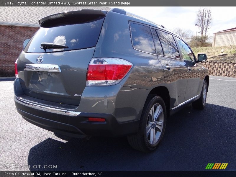 Cypress Green Pearl / Sand Beige 2012 Toyota Highlander Limited 4WD