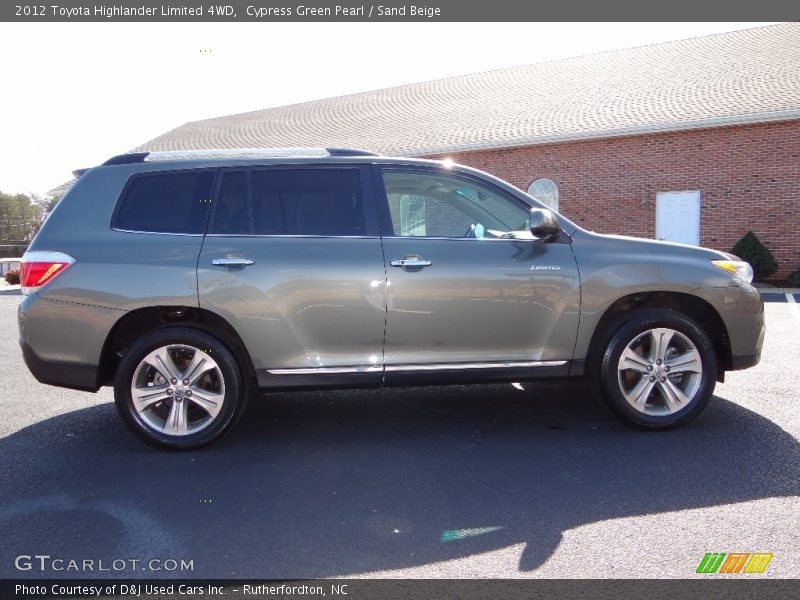 Cypress Green Pearl / Sand Beige 2012 Toyota Highlander Limited 4WD