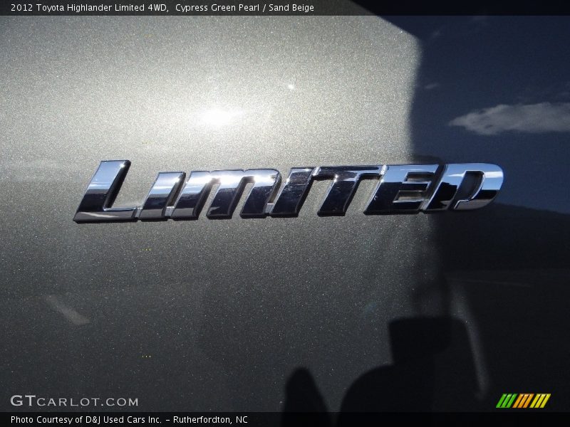 Cypress Green Pearl / Sand Beige 2012 Toyota Highlander Limited 4WD