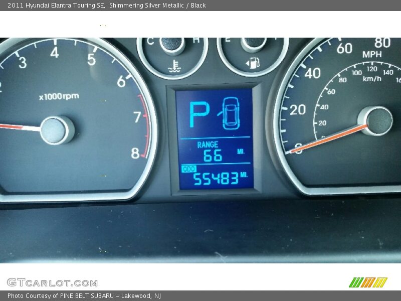 Shimmering Silver Metallic / Black 2011 Hyundai Elantra Touring SE
