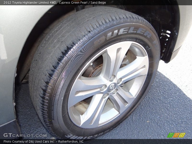 Cypress Green Pearl / Sand Beige 2012 Toyota Highlander Limited 4WD