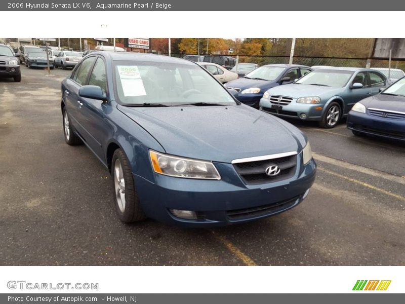 Aquamarine Pearl / Beige 2006 Hyundai Sonata LX V6