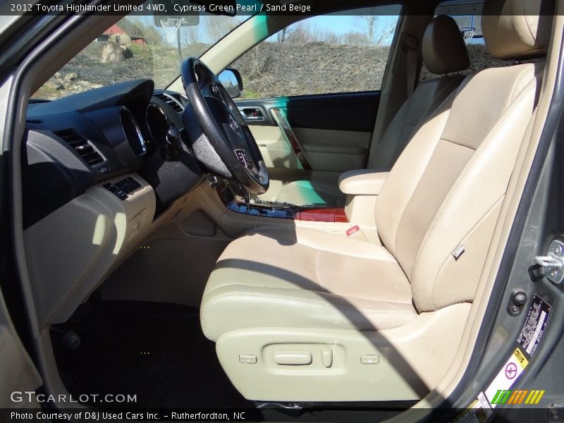 Cypress Green Pearl / Sand Beige 2012 Toyota Highlander Limited 4WD