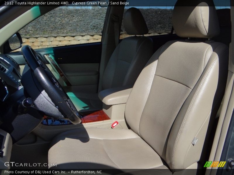 Cypress Green Pearl / Sand Beige 2012 Toyota Highlander Limited 4WD