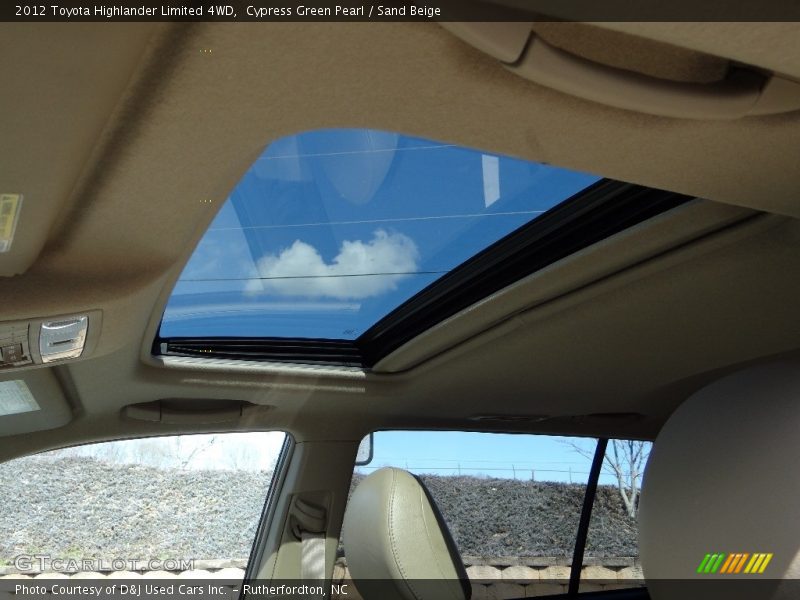 Cypress Green Pearl / Sand Beige 2012 Toyota Highlander Limited 4WD