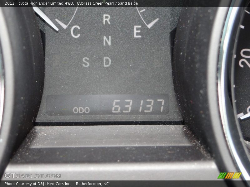 Cypress Green Pearl / Sand Beige 2012 Toyota Highlander Limited 4WD