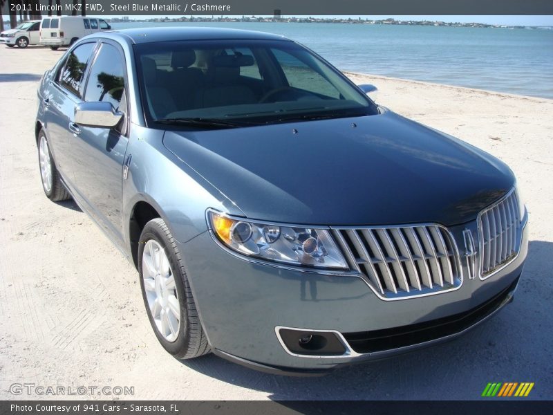 Steel Blue Metallic / Cashmere 2011 Lincoln MKZ FWD
