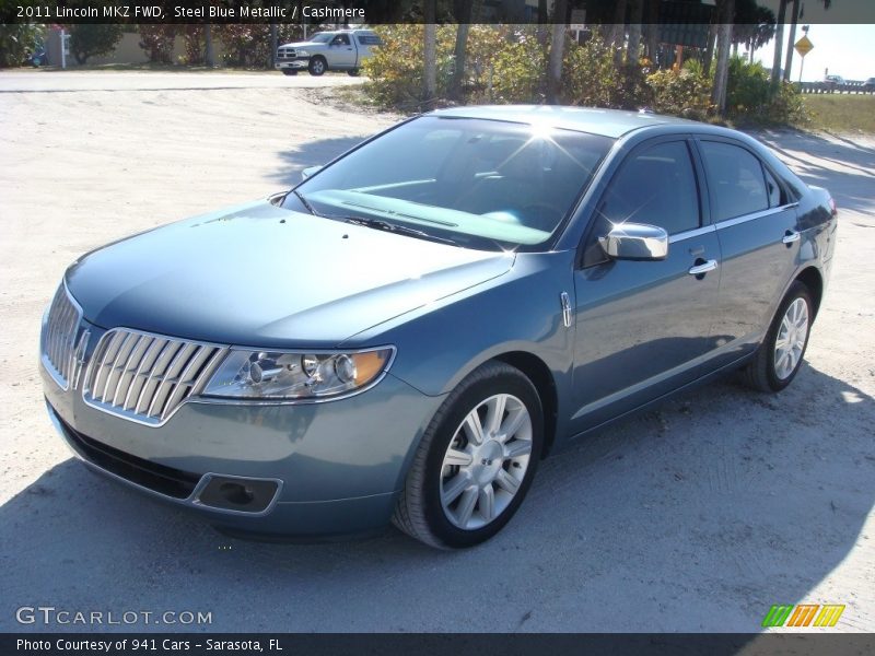 Steel Blue Metallic / Cashmere 2011 Lincoln MKZ FWD