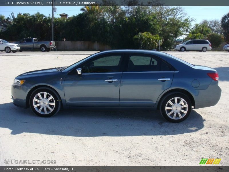 Steel Blue Metallic / Cashmere 2011 Lincoln MKZ FWD