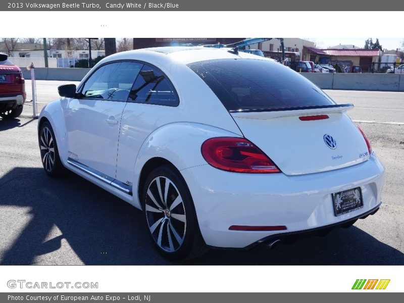 Candy White / Black/Blue 2013 Volkswagen Beetle Turbo