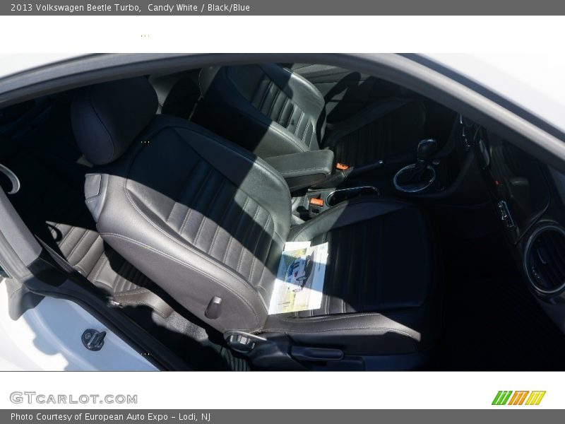 Candy White / Black/Blue 2013 Volkswagen Beetle Turbo