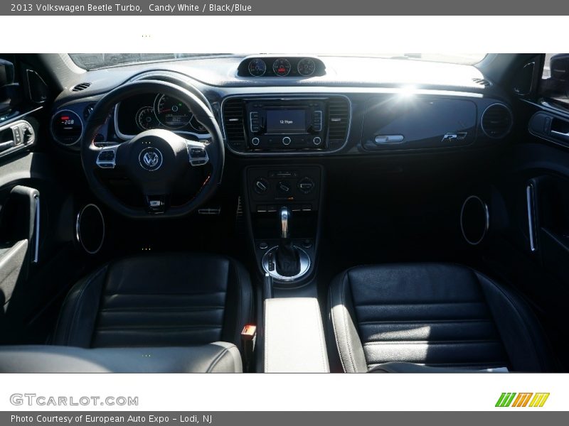 Candy White / Black/Blue 2013 Volkswagen Beetle Turbo