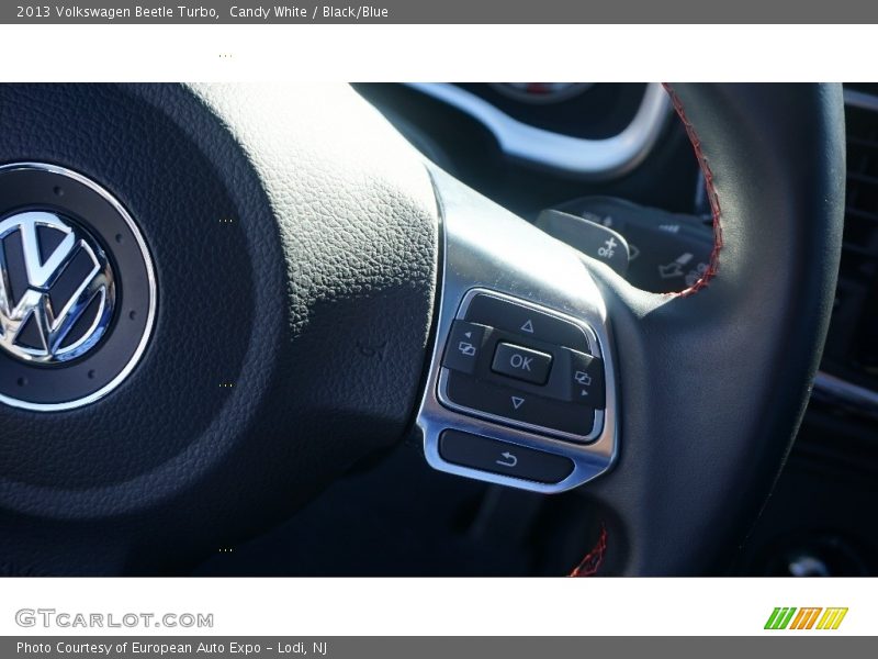 Candy White / Black/Blue 2013 Volkswagen Beetle Turbo