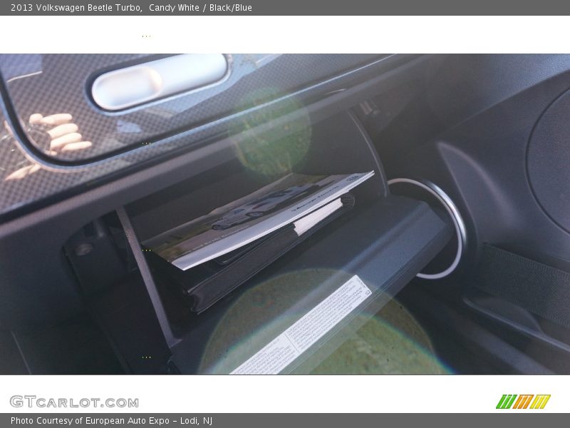 Candy White / Black/Blue 2013 Volkswagen Beetle Turbo
