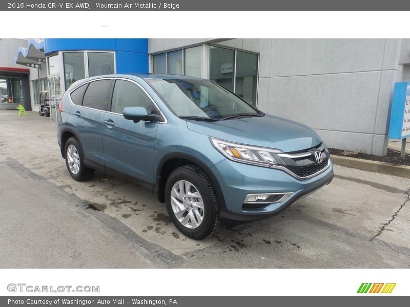 Mountain Air Metallic / Beige 2016 Honda CR-V EX AWD