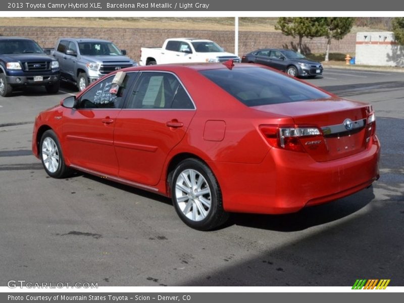 Barcelona Red Metallic / Light Gray 2013 Toyota Camry Hybrid XLE