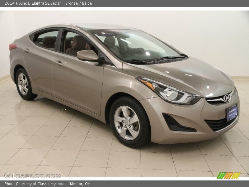 Bronze / Beige 2014 Hyundai Elantra SE Sedan