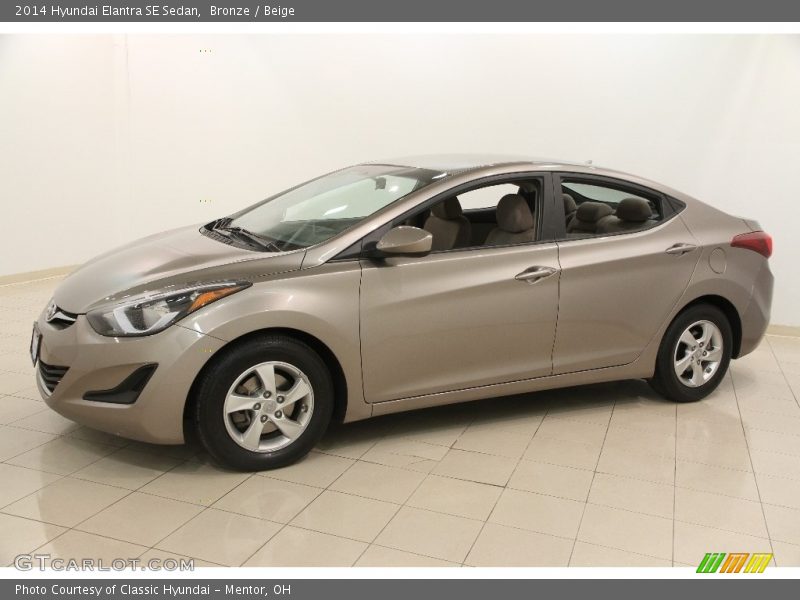 Bronze / Beige 2014 Hyundai Elantra SE Sedan