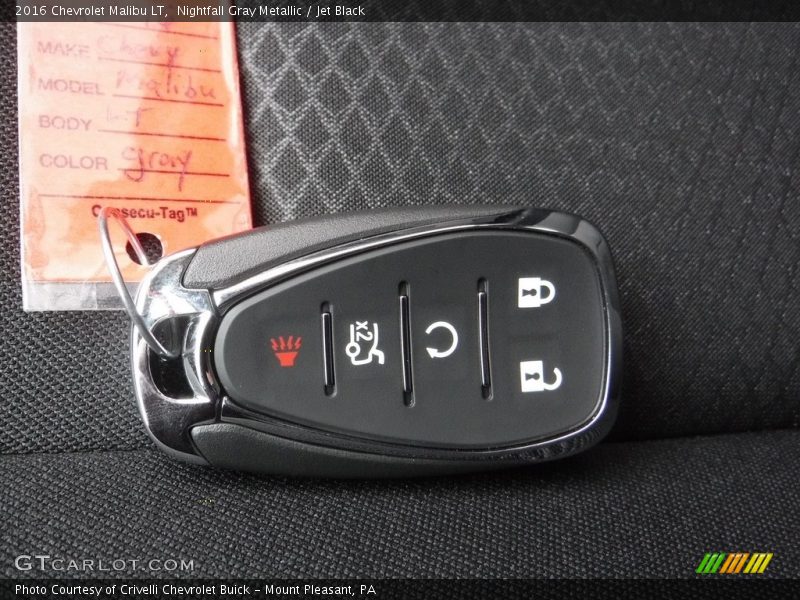 Nightfall Gray Metallic / Jet Black 2016 Chevrolet Malibu LT