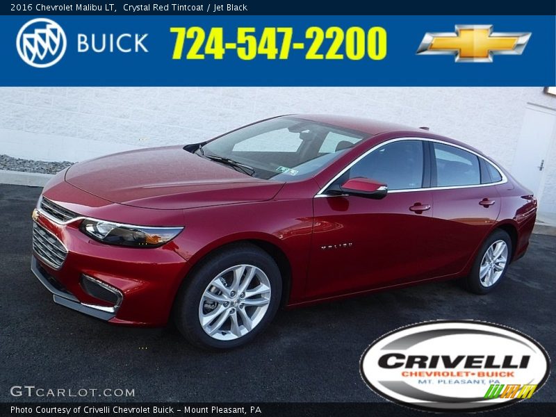 Crystal Red Tintcoat / Jet Black 2016 Chevrolet Malibu LT
