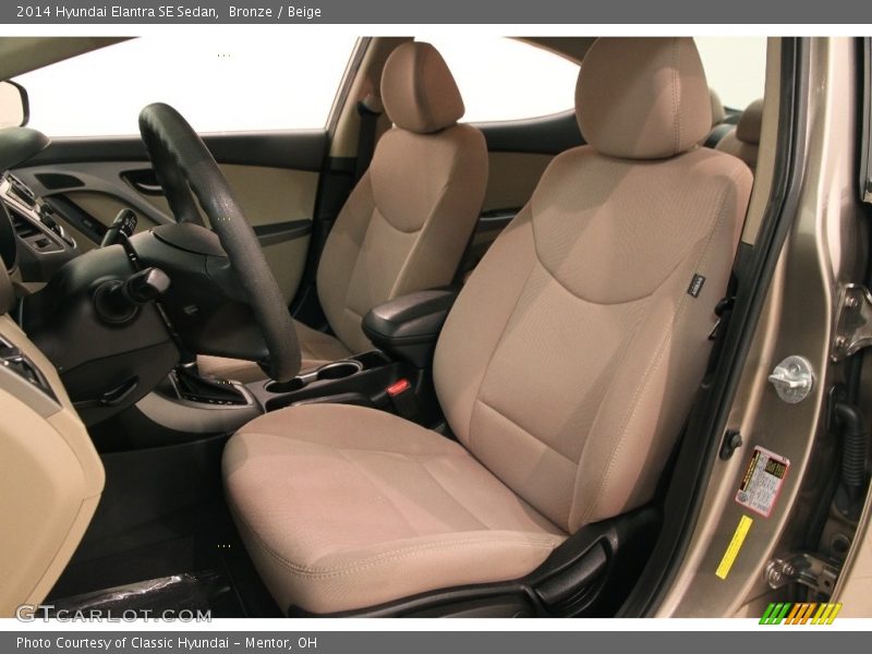 Bronze / Beige 2014 Hyundai Elantra SE Sedan