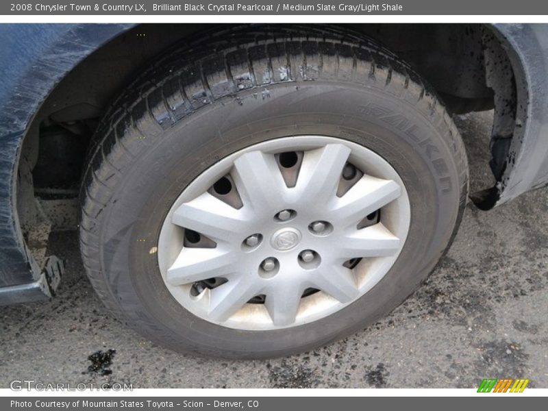 Brilliant Black Crystal Pearlcoat / Medium Slate Gray/Light Shale 2008 Chrysler Town & Country LX