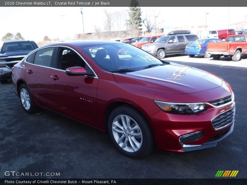 Crystal Red Tintcoat / Jet Black 2016 Chevrolet Malibu LT