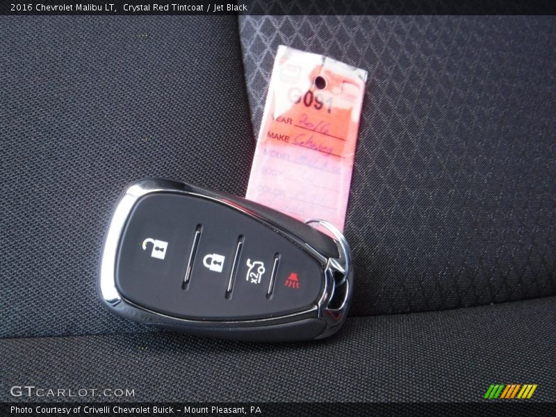 Crystal Red Tintcoat / Jet Black 2016 Chevrolet Malibu LT