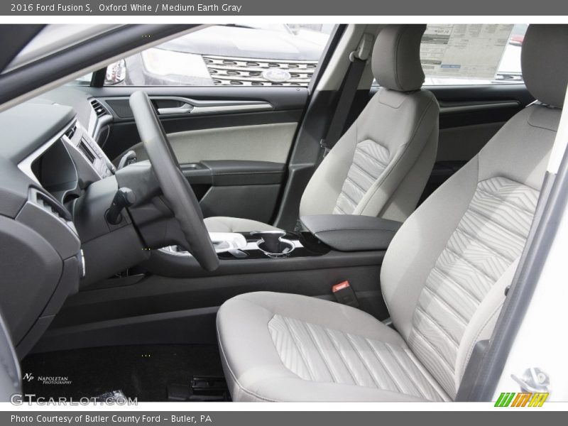Oxford White / Medium Earth Gray 2016 Ford Fusion S