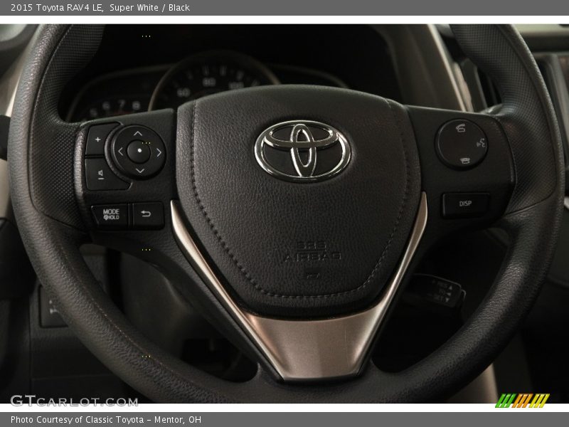 Super White / Black 2015 Toyota RAV4 LE